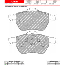 Ferodo FCP1717H DS2500 Performance Brake Pads, Audi A4, A6, VW Passat, Front