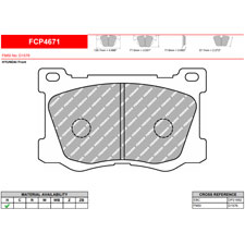 Ferodo FCP4671H DS2500 Performance Brake Pads, Hyundai Equus, Kia K900, Front