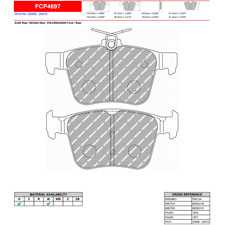 Ferodo FCP4697H DS2500 Performance Brake Pads, A3, TT, Golf, Tiguan, Rear