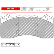 Ferodo FCP4711H DS2500 Performance Brake Pads, Mustang GT, RS6, AMG GT S, Front