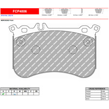 Ferodo FCP4806R DS3000 Racing Brake Pads, CLA 45 AMG, SLK55 AMG, Front