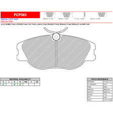 Ferodo FCP565R DS3000 Racing Brake Pads, Alfa Romeo 164, Front