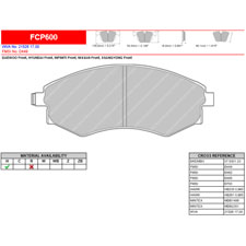 Ferodo FCP600H DS2500 Performance Brake Pads, Nissan Sentra, 240 SX, Front