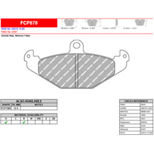 Ferodo FCP878G DS3.12 Racing Brake Pads, Lotus Elise, Exige, Rear