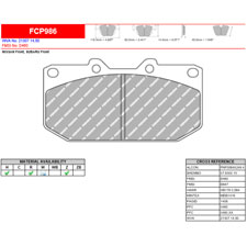 Ferodo FCP986H DS2500 Performance Brake Pads, 300ZX, Skyline R32, R33, Front