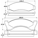 Porterfield R-4 Carbon Kevlar Racing Brake Pad AP D-90 R-4