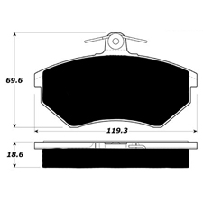 Porterfield R4-1 Carbon Kevlar Racing Brake Pad AP 227T R4-1