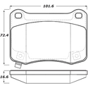 Porterfield R-4 Carbon Kevlar Racing Brake Pad AP 1366 R-4