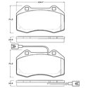 Porterfield R-4 Carbon Kevlar Racing Brake Pad AP 1379.1 R-4