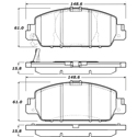 Porterfield R-4 Carbon Kevlar Racing Brake Pad AP 1654 R-4