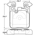 Porterfield R-4 Carbon Kevlar Racing Brake Pad AP 1656 R-4