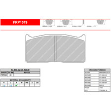 Ferodo FRP1079R DS3000 Racing Brake Pads, Alcon SR, CAR22 D43, AP CP5510