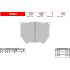 Ferodo FRP202H DS2500 Performance Brake Pads, AP CP2373, CP2382, CP2384