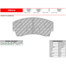 Ferodo FRP219G DS3.12 Racing Brake Pads, Alcon H-Type 16mm, AP CP5100