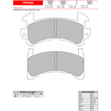 Ferodo FRP3058R DS3000 Racing Brake Pads, Camaro, Firebird, Front, Wilwood