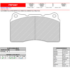 Ferodo FRP3067G DS3.12 Racing Brake Pads, Ford GT, Shelby GT500, Civic Type R