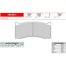 Ferodo FRP3071W DS1.11 Competition Brake Pads, Alcon SR, CAR22, Brembo B08