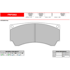 Ferodo FRP3082H DS2500 Performance Brake Pads, Alcon PNF4498x603 - Monoblock 4