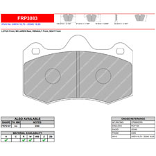 Ferodo FRP3083Z DSUNO Competition Brake Pads, Evora, AP CP6600, McLaren MP4