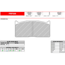 Ferodo FRP308G DS3.12 Racing Brake Pads, Alcon SR,CAR22 [4422], AP CP5510