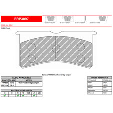 Ferodo FRP3097R DS3000 Racing Brake Pads, AP CP8350, Wilwood Superlite (7420)