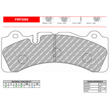 Ferodo FRP3099W DS1.11 Competition Brake Pads, Brembo M caliper family BBK