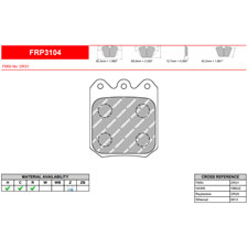 Ferodo FRP3104R DS3000 Racing Brake Pads, Wilwood 6812, Dynapro, Dynalite