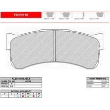 Ferodo FRP3110ZB DSUNO Thermally Bedded brake pads, Porsche 911 GT3 Cup, Front