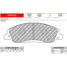 Ferodo FRP3129H DS2500 Performance Brake Pads, Mustang V6, V8, GT, Front