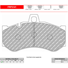 Ferodo FRP3141H DS2500 Performance Brake Pads, Alcon PNP4488