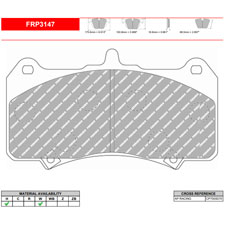 Ferodo FRP3147W DS1.11 Competition Brake Pads, AP CP8520, CP8521, CP8522